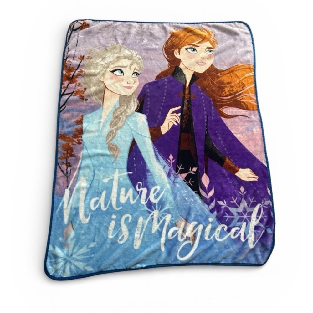 Disney Frozen II Fleece Throw Blanket "Nature is Magical" Elsa Anna 38"x50"